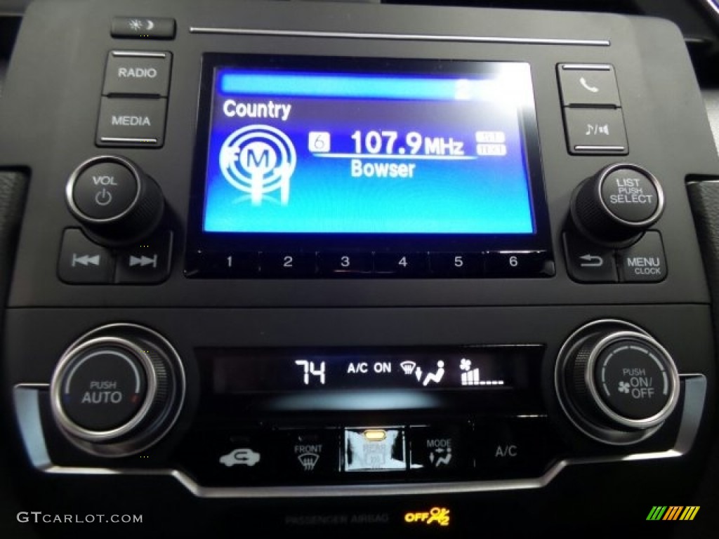 2017 Civic LX Sedan - Aegean Blue Metallic / Black photo #24