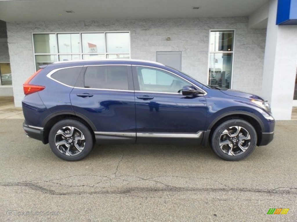 2017 CR-V Touring AWD - Obsidian Blue Pearl / Black photo #2