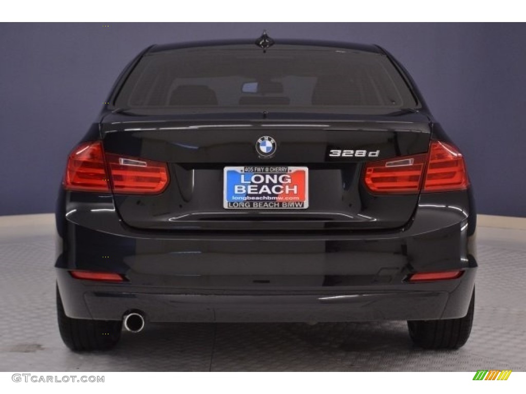 2014 3 Series 328d Sedan - Black Sapphire Metallic / Black photo #6