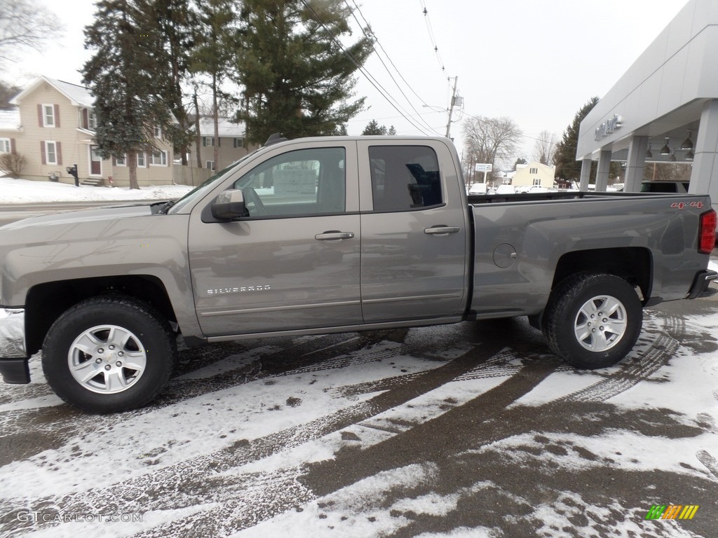 2017 Silverado 1500 LT Double Cab 4x4 - Pepperdust Metallic / Jet Black photo #4