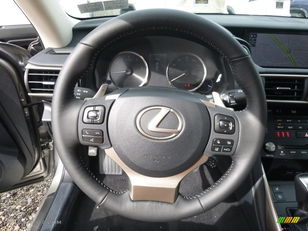 2017 Lexus IS 300 AWD Flaxen Steering Wheel Photo #118659020