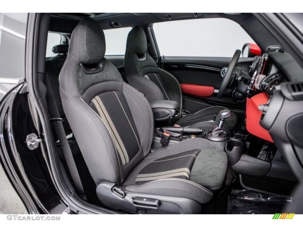 JCW Carbon Black Dinamica/Double Stripe Interior 2017 Mini Hardtop John Cooperworks 2 Door Photo #118659338
