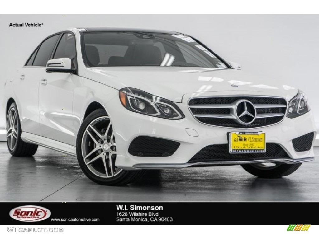 2016 E 400 Sedan - Polar White / Black photo #1