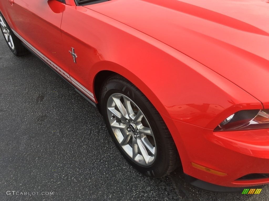 2011 Mustang V6 Premium Coupe - Race Red / Stone photo #25