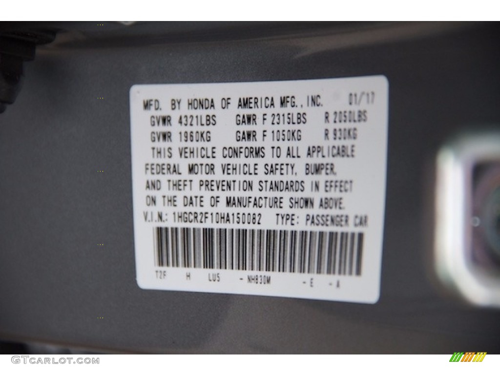 2017 Accord Sport Special Edition Sedan - Lunar Silver Metallic / Black photo #18