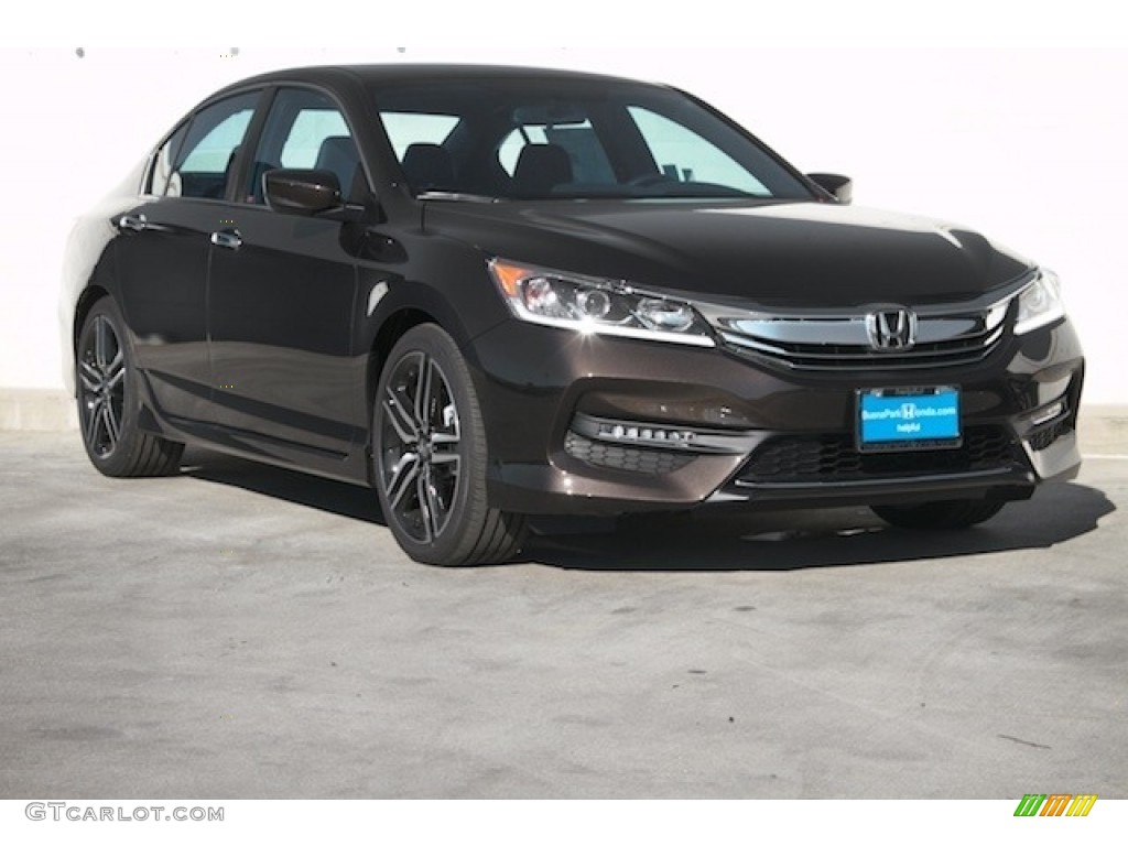 2017 Accord Sport Sedan - Kona Coffee Metallic / Black photo #1