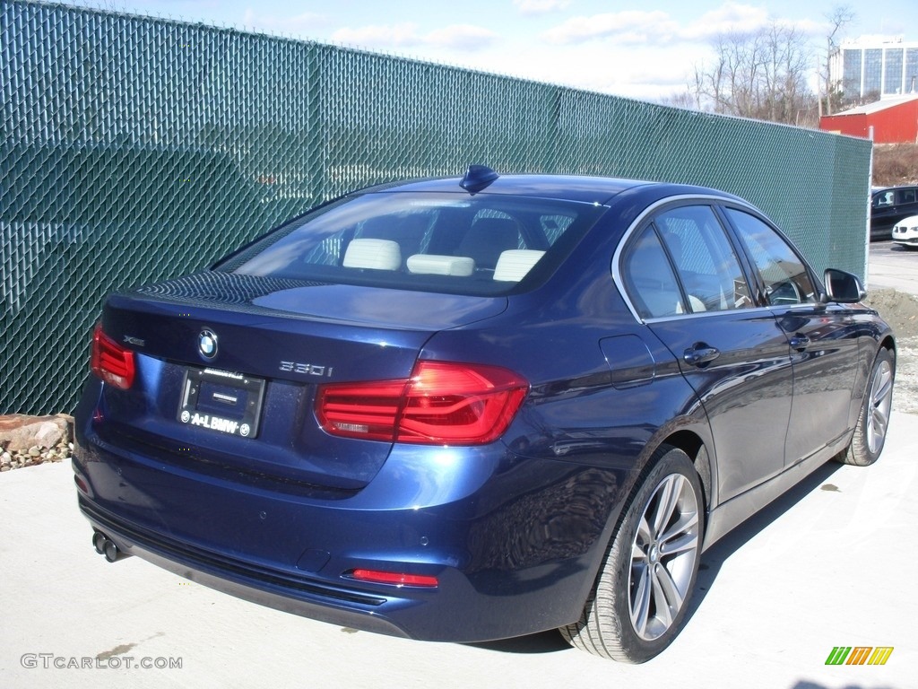 2017 3 Series 330i xDrive Sedan - Mediterranean Blue Metallic / Oyster photo #4