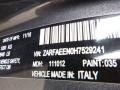  2017 Giulia Ti AWD Vesuvio Gray Metallic Color Code 035