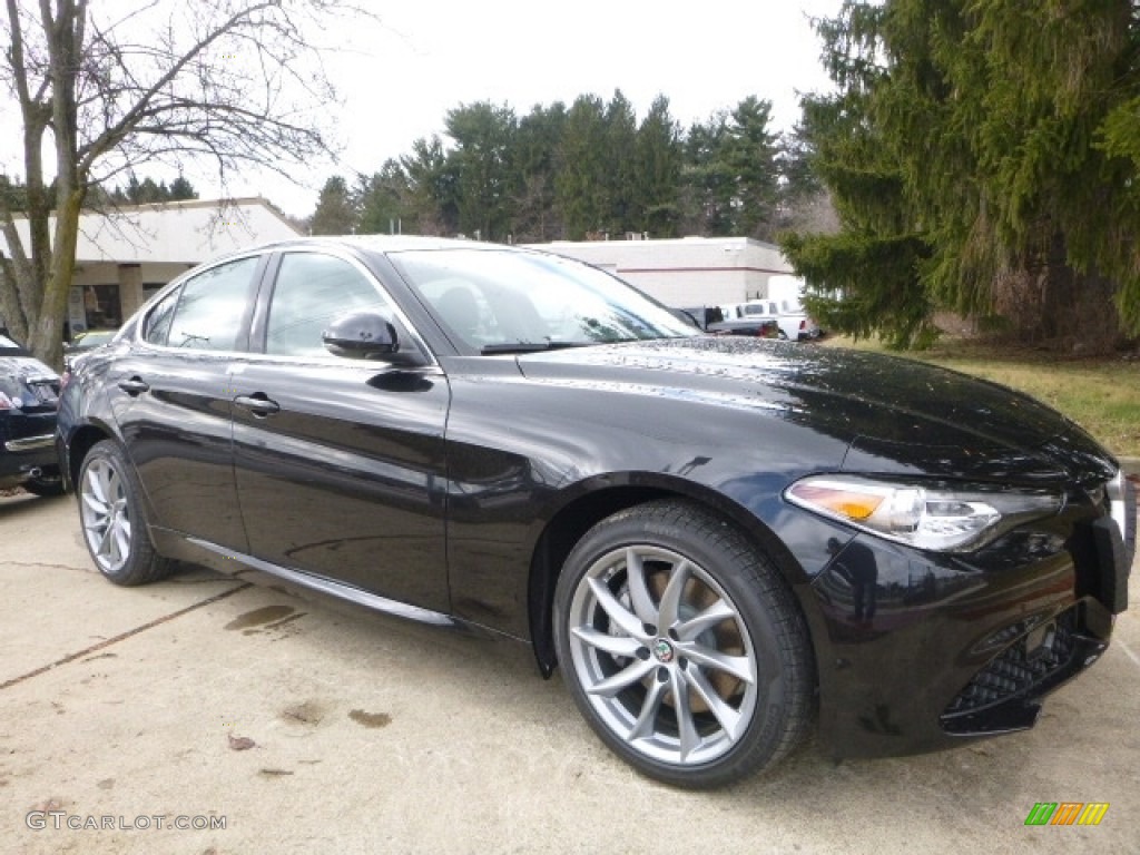 Vulcano Black Metallic 2017 Alfa Romeo Giulia AWD Exterior Photo #118670805