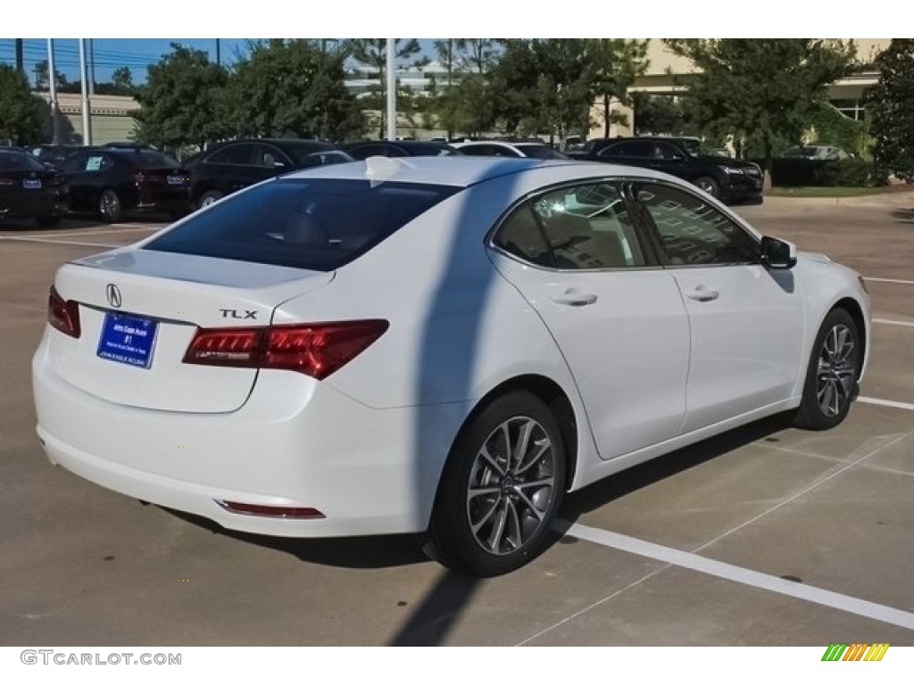 2017 TLX V6 Technology Sedan - Bellanova White Pearl / Espresso photo #7