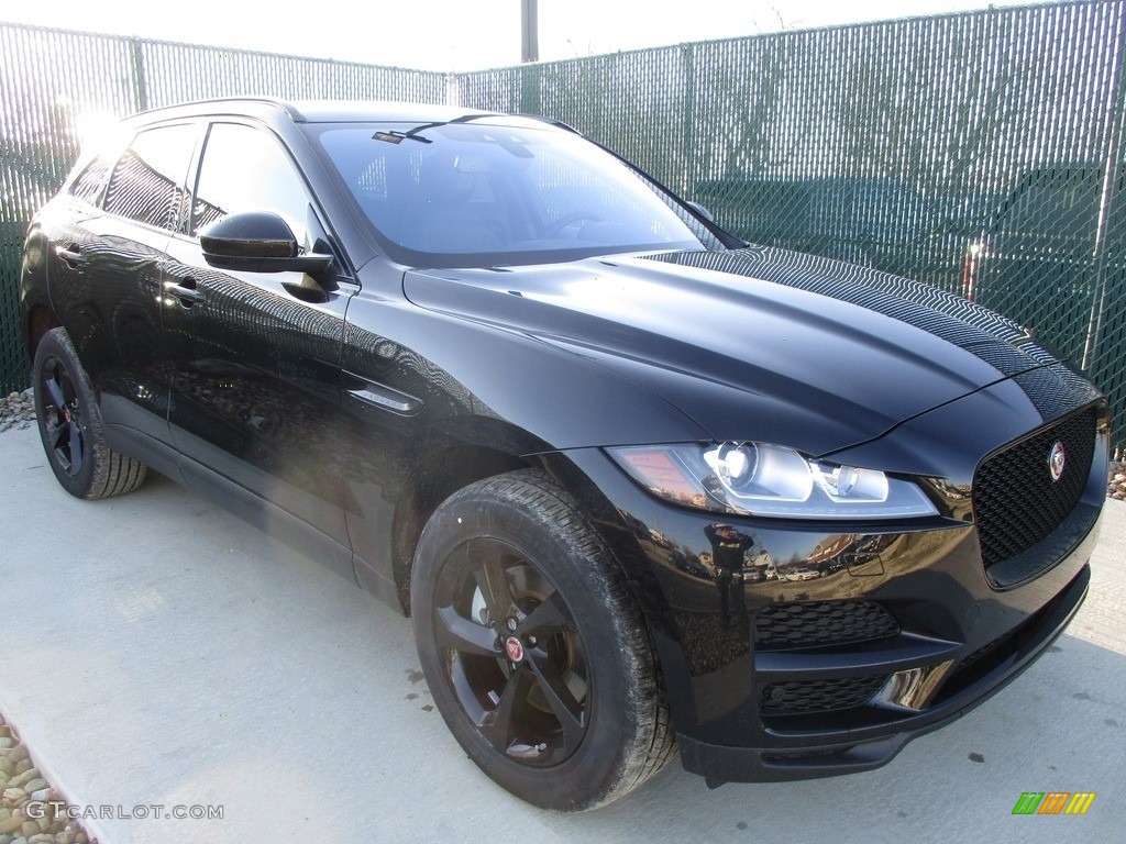 Ebony Black 2017 Jaguar F-PACE 35t AWD Premium Exterior Photo #118670949