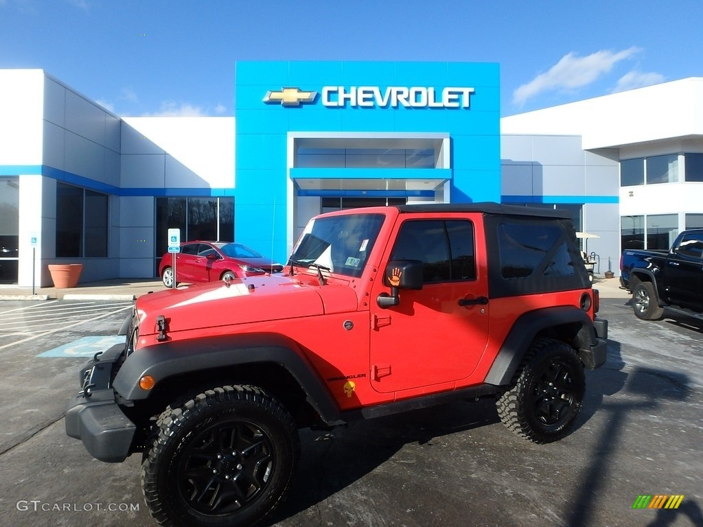 Sunset Orange Pearl Jeep Wrangler