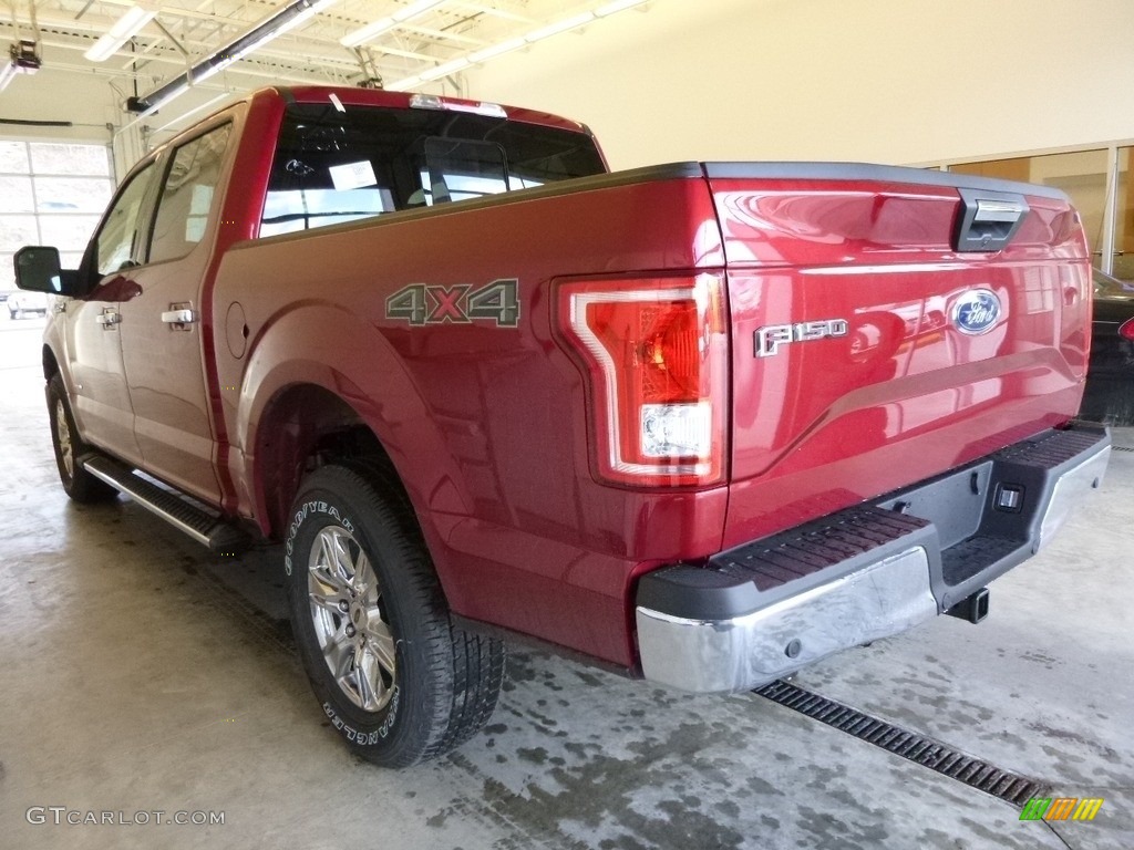 2017 F150 XLT SuperCrew 4x4 - Ruby Red / Earth Gray photo #3