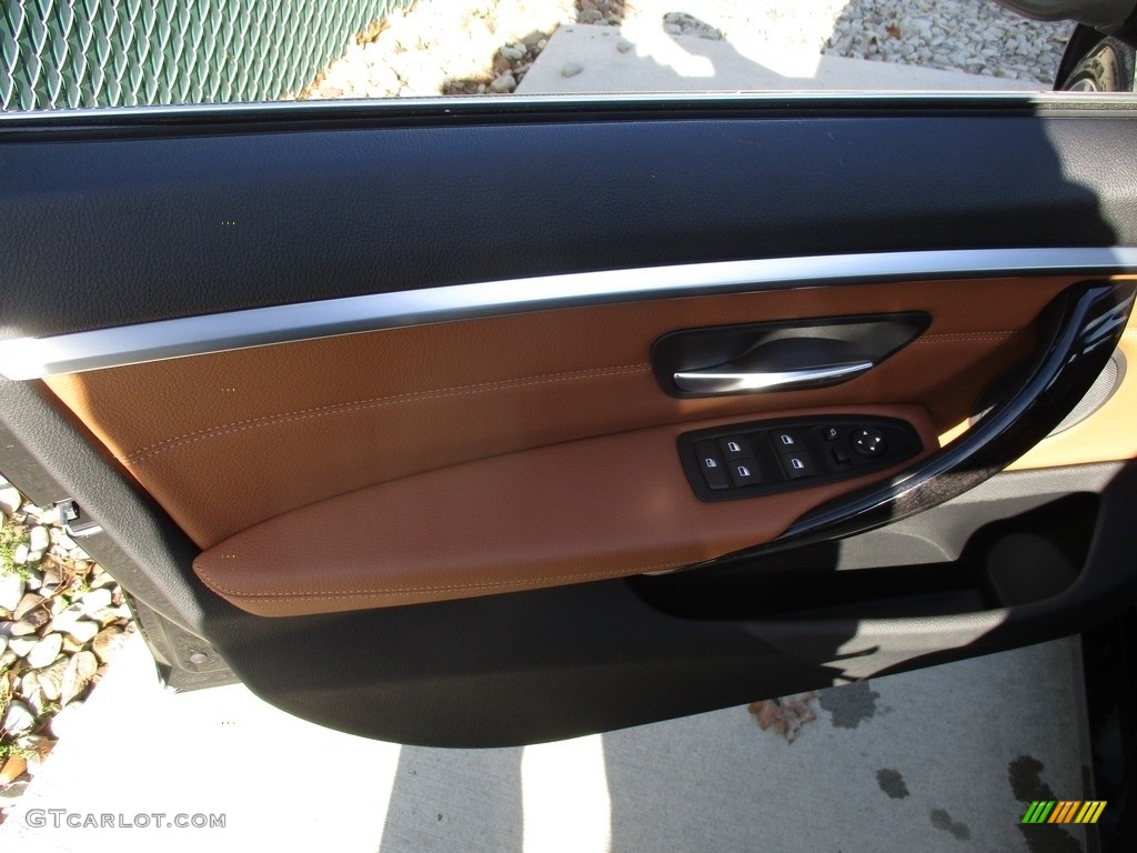 2017 BMW 4 Series 430i xDrive Gran Coupe Saddle Brown Door Panel Photo #118673538