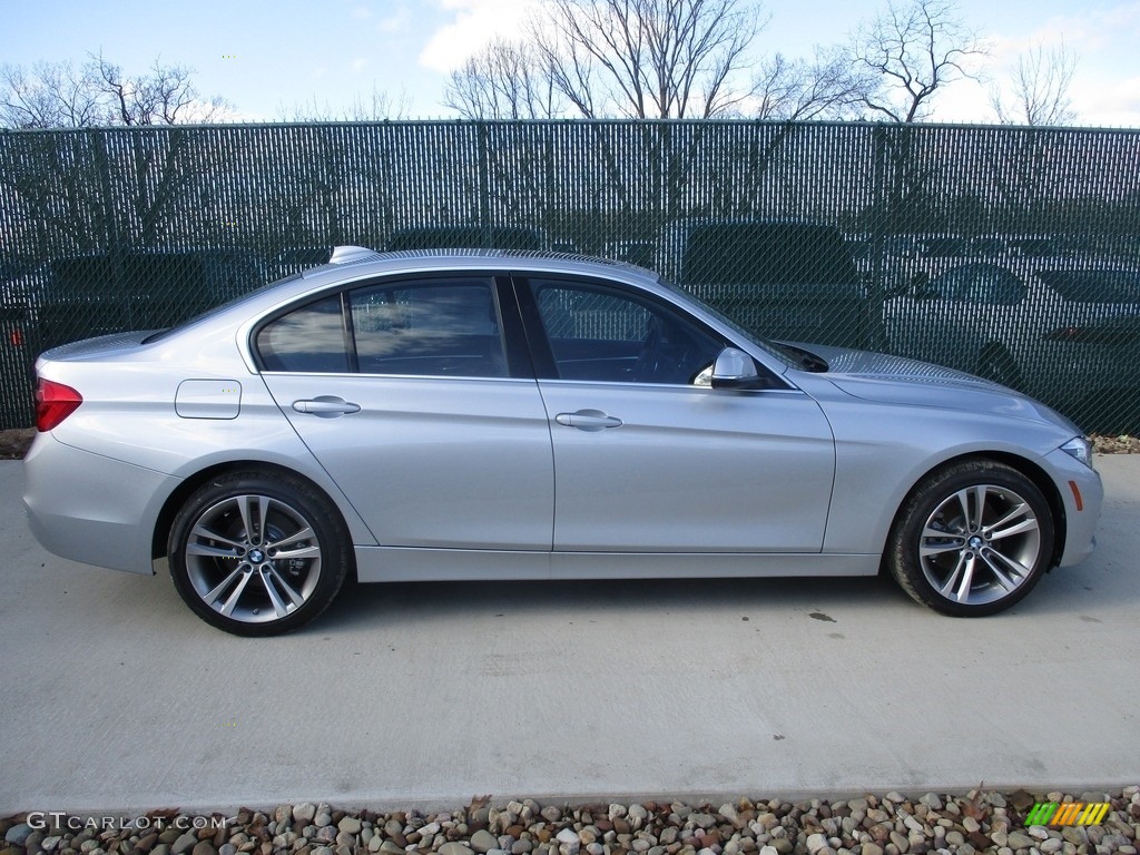2017 3 Series 330i xDrive Sedan - Glacier Silver Metallic / Black photo #2