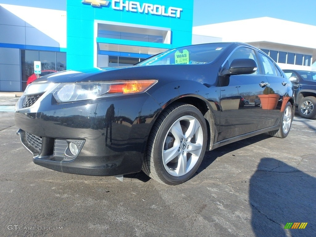 2010 TSX Sedan - Crystal Black Pearl / Parchment photo #2