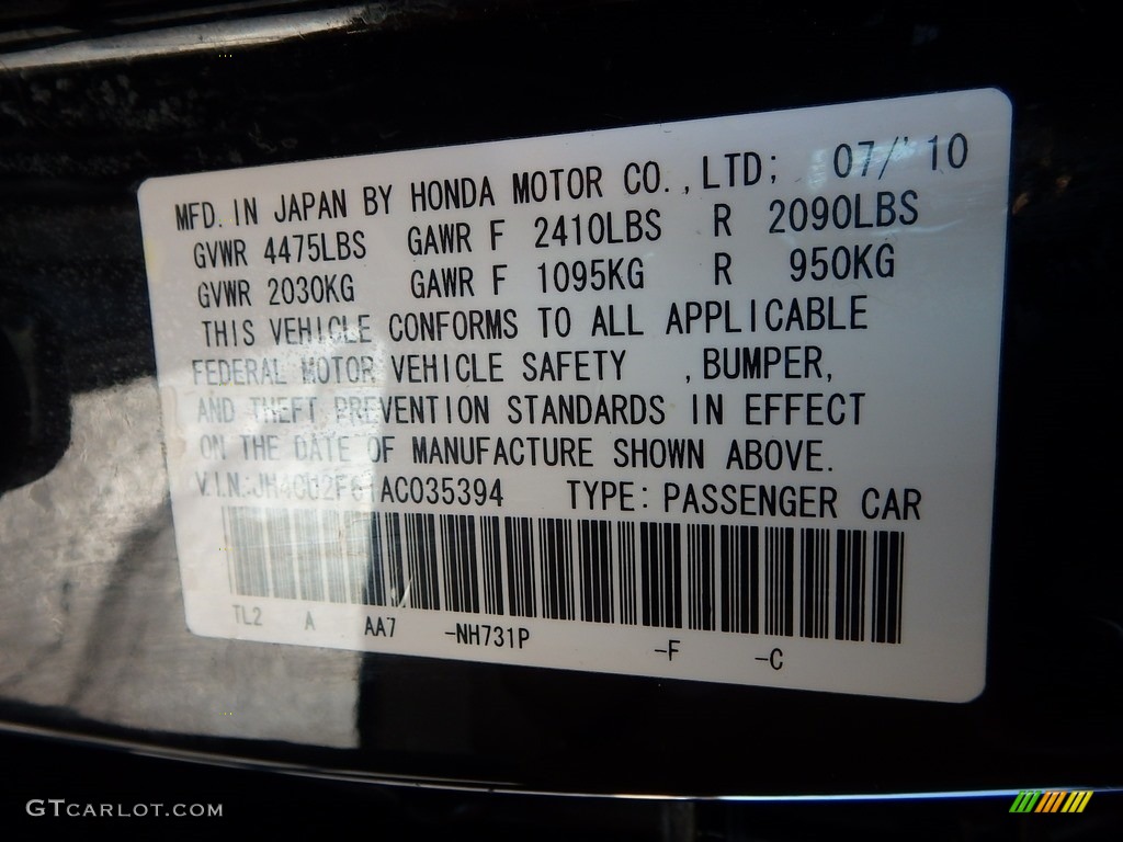 2010 TSX Sedan - Crystal Black Pearl / Parchment photo #29