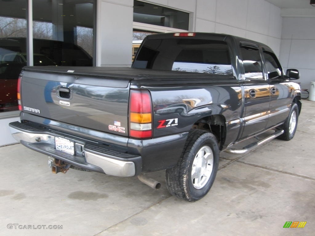 2005 Sierra 1500 SLE Crew Cab 4x4 - Carbon Metallic / Dark Pewter photo #20