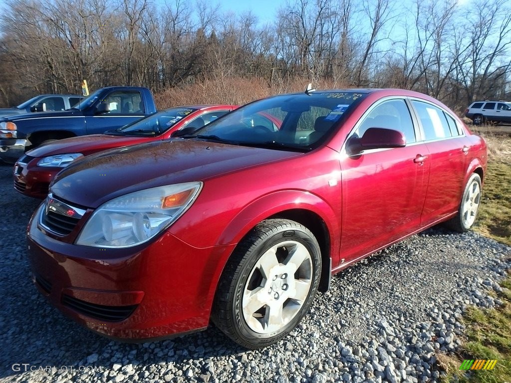2009 Aura XE - Red Jewel Tintcoat / Gray photo #1