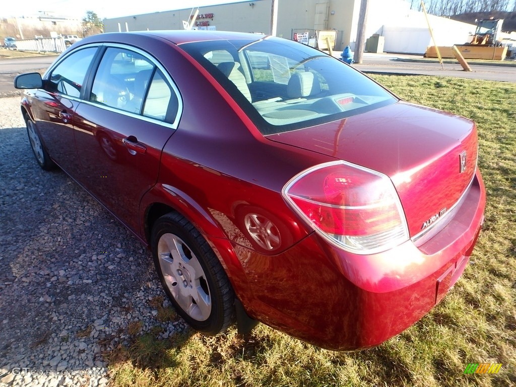 2009 Aura XE - Red Jewel Tintcoat / Gray photo #5