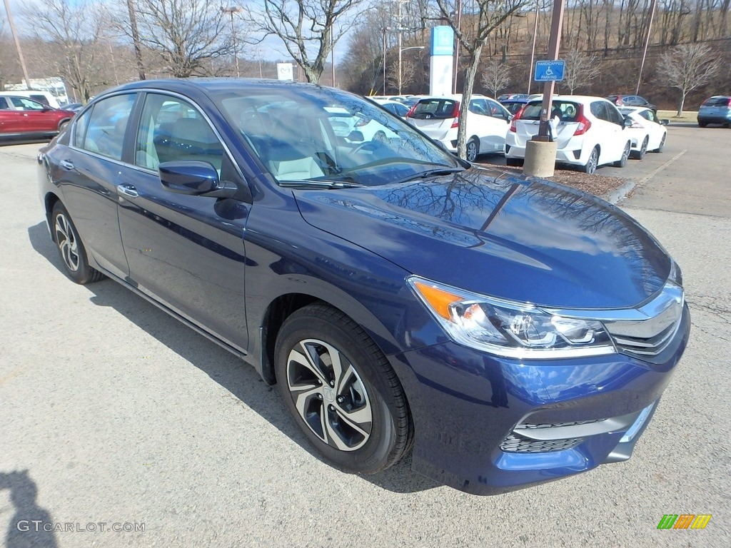 2017 Accord LX Sedan - Obsidian Blue Pearl / Ivory photo #5