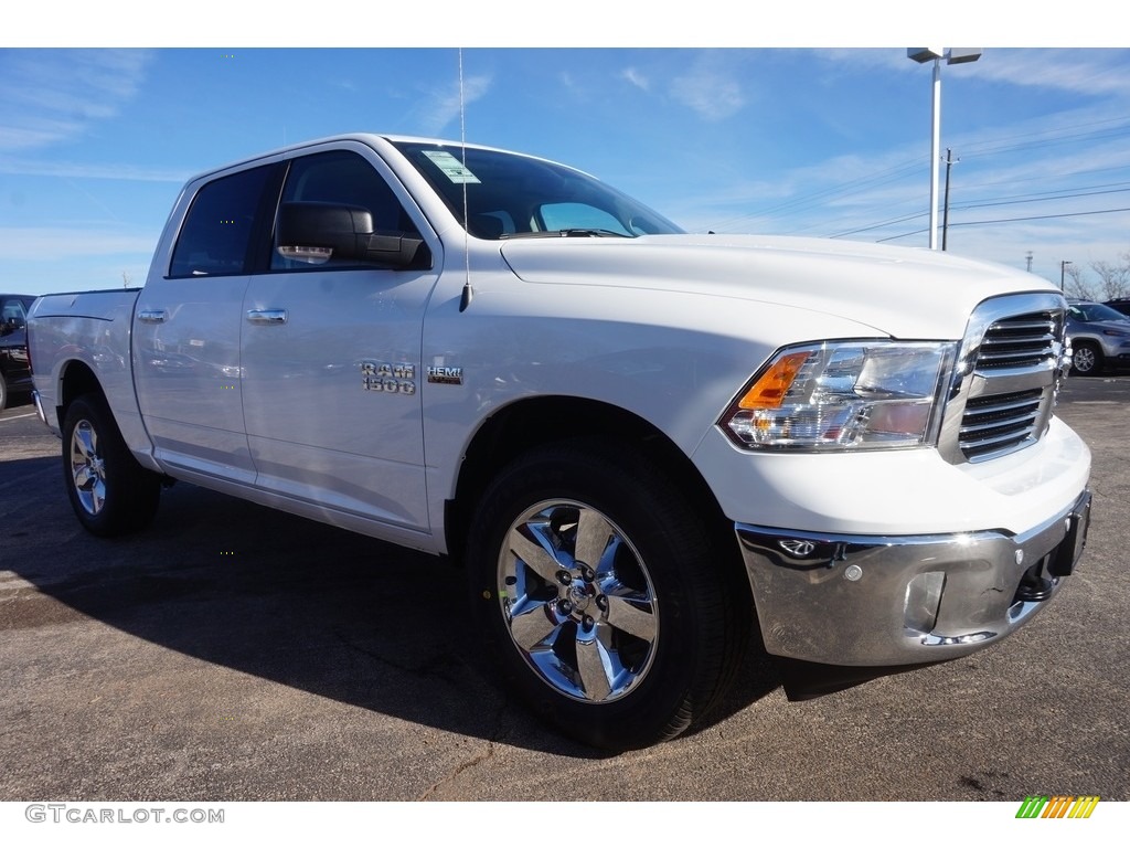 2017 1500 Big Horn Crew Cab 4x4 - Bright White / Black/Diesel Gray photo #5