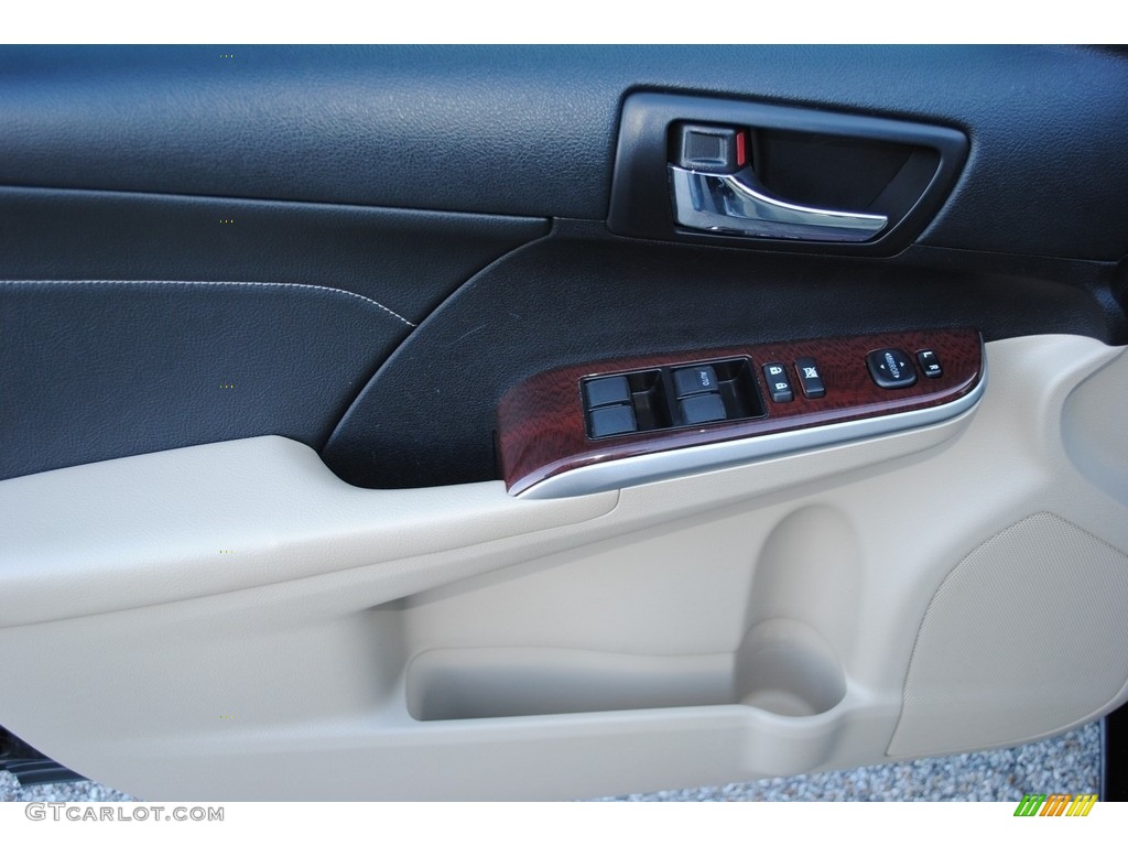 2014 Camry XLE V6 - Attitude Black Metallic / Ivory photo #10