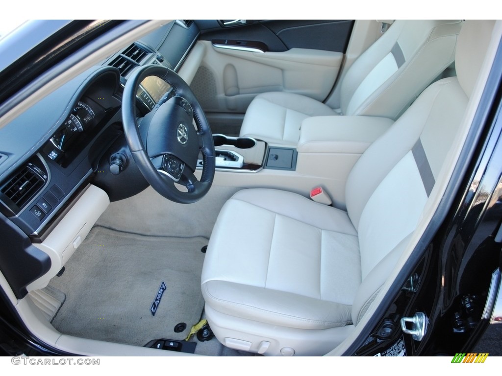 2014 Camry XLE V6 - Attitude Black Metallic / Ivory photo #11