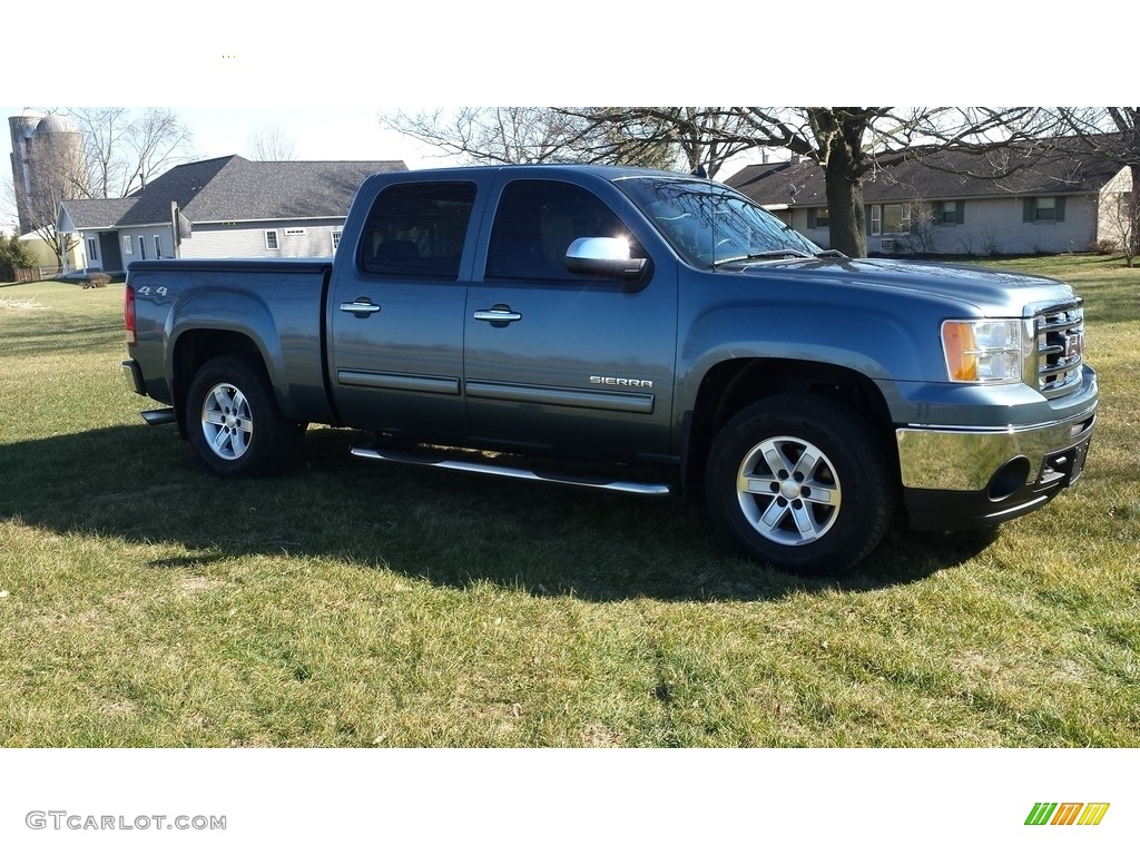 2010 Sierra 1500 SLE Crew Cab 4x4 - Stealth Gray Metallic / Dark Titanium/Light Titanium photo #1