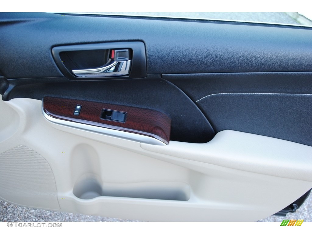 2014 Camry XLE V6 - Attitude Black Metallic / Ivory photo #28