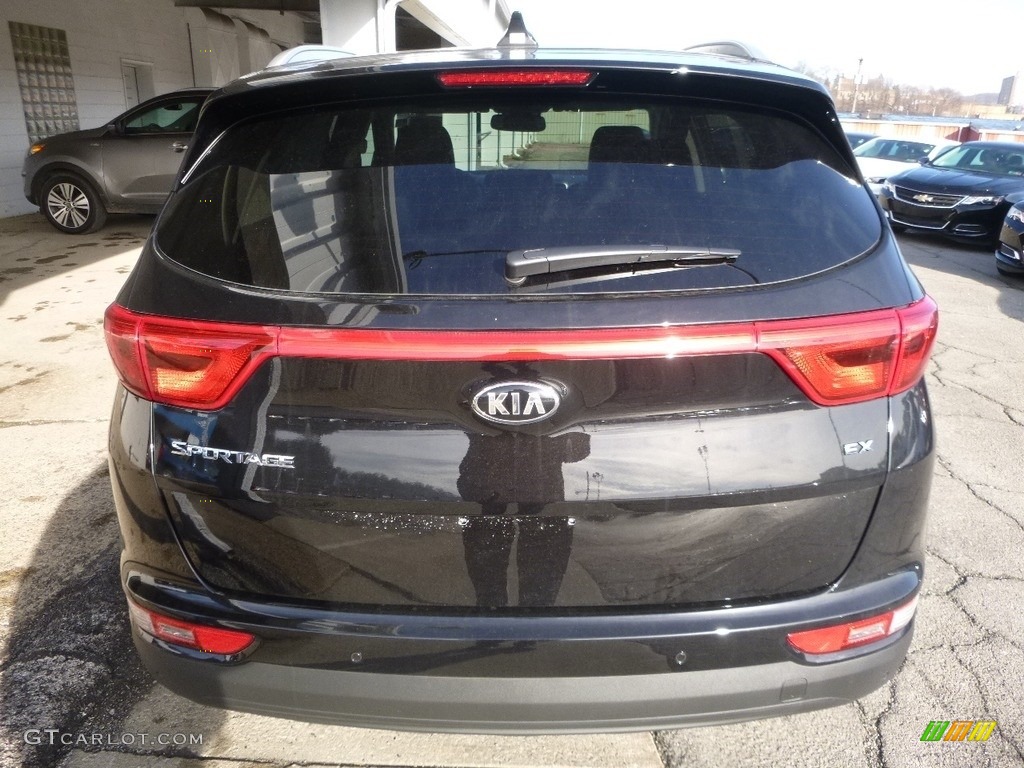 2017 Sportage EX AWD - Black Cherry / Black photo #3