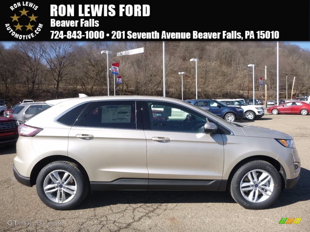 2017 Edge SEL AWD - White Gold Metallic / Ebony photo #1