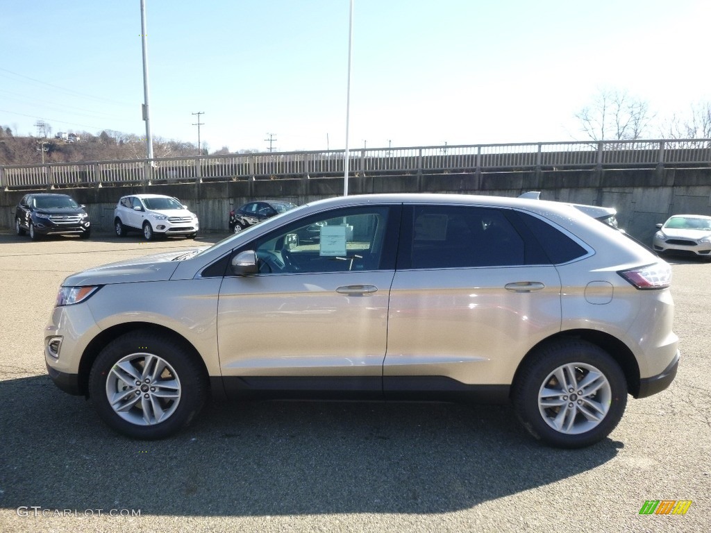 2017 Edge SEL AWD - White Gold Metallic / Ebony photo #6