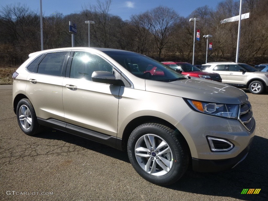 2017 Edge SEL AWD - White Gold Metallic / Ebony photo #9