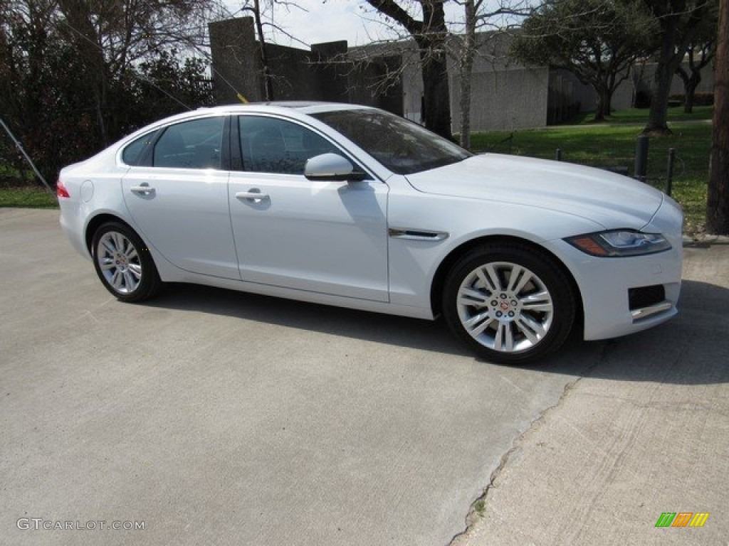 Glacier White Jaguar XF