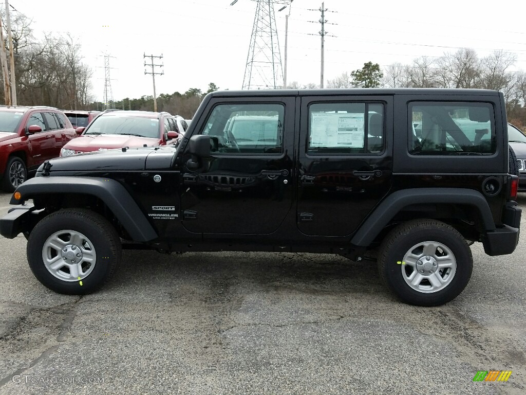 Black 2017 Jeep Wrangler Unlimited Sport 4x4 RHD Exterior Photo #118701531