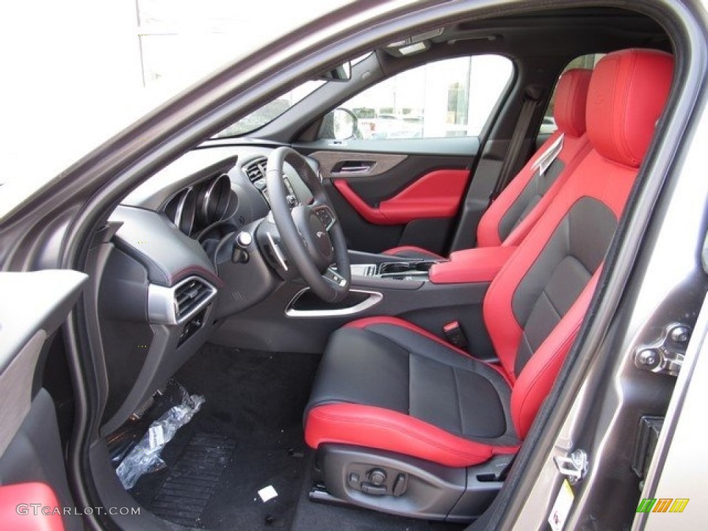 S Red/Jet Interior 2017 Jaguar F-PACE 35t AWD S Photo #118702629