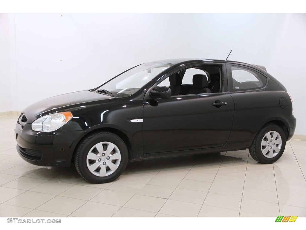 2010 Accent GS 3 Door - Ebony Black / Black photo #3