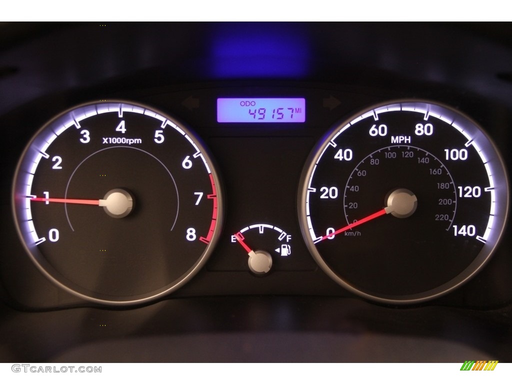 2010 Accent GS 3 Door - Ebony Black / Black photo #7