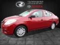 2014 Red Brick Nissan Versa 1.6 S Sedan  photo #3