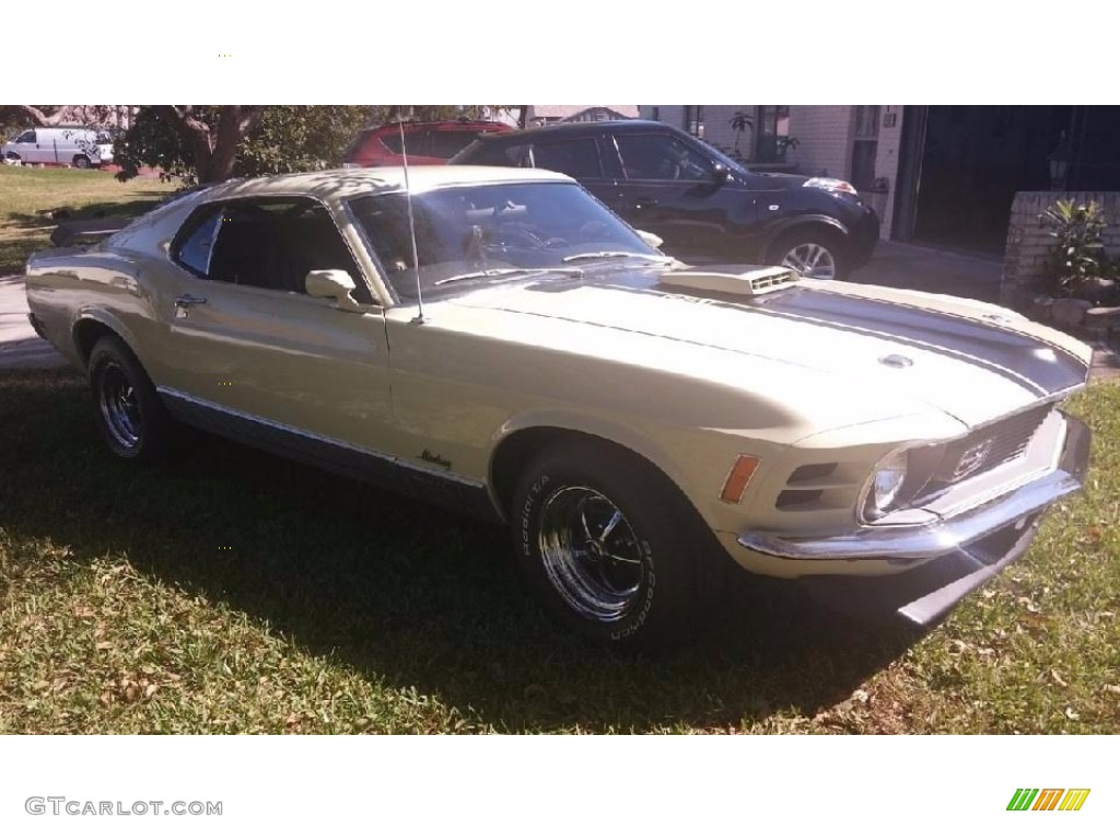 1970 Mustang Mach 1 - Light Ivy Yellow / Black photo #3