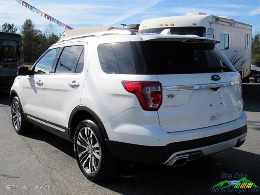 2017 Explorer Platinum 4WD - White Platinum / Ebony Black photo #3