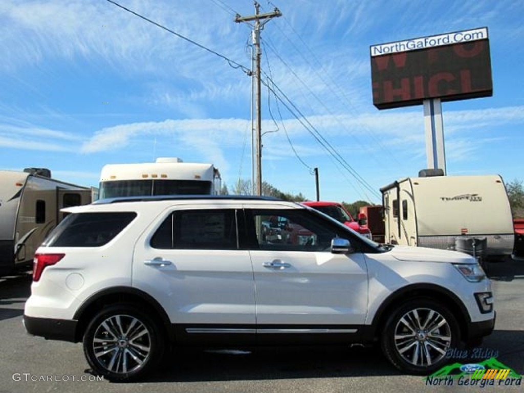 2017 Explorer Platinum 4WD - White Platinum / Ebony Black photo #7