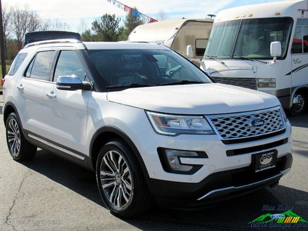 2017 Explorer Platinum 4WD - White Platinum / Ebony Black photo #8