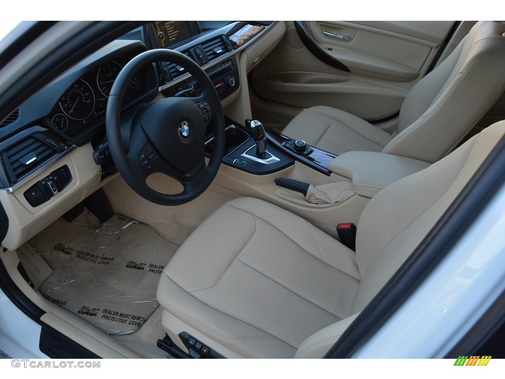 2014 3 Series 320i xDrive Sedan - Alpine White / Venetian Beige photo #10