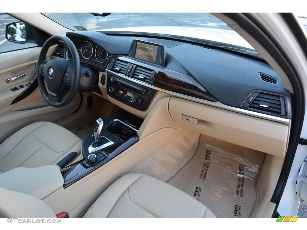 2014 3 Series 320i xDrive Sedan - Alpine White / Venetian Beige photo #27