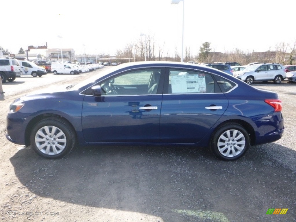 2017 Sentra S - Deep Blue Pearl / Charcoal photo #10