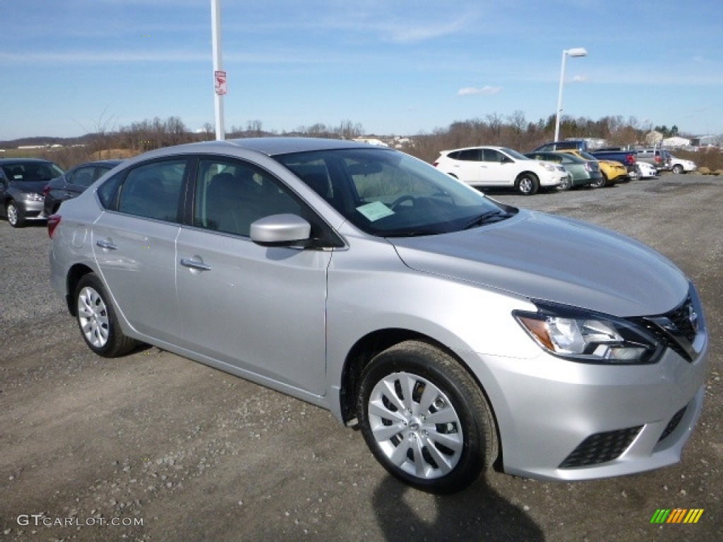 2017 Sentra S - Brilliant Silver / Charcoal photo #1