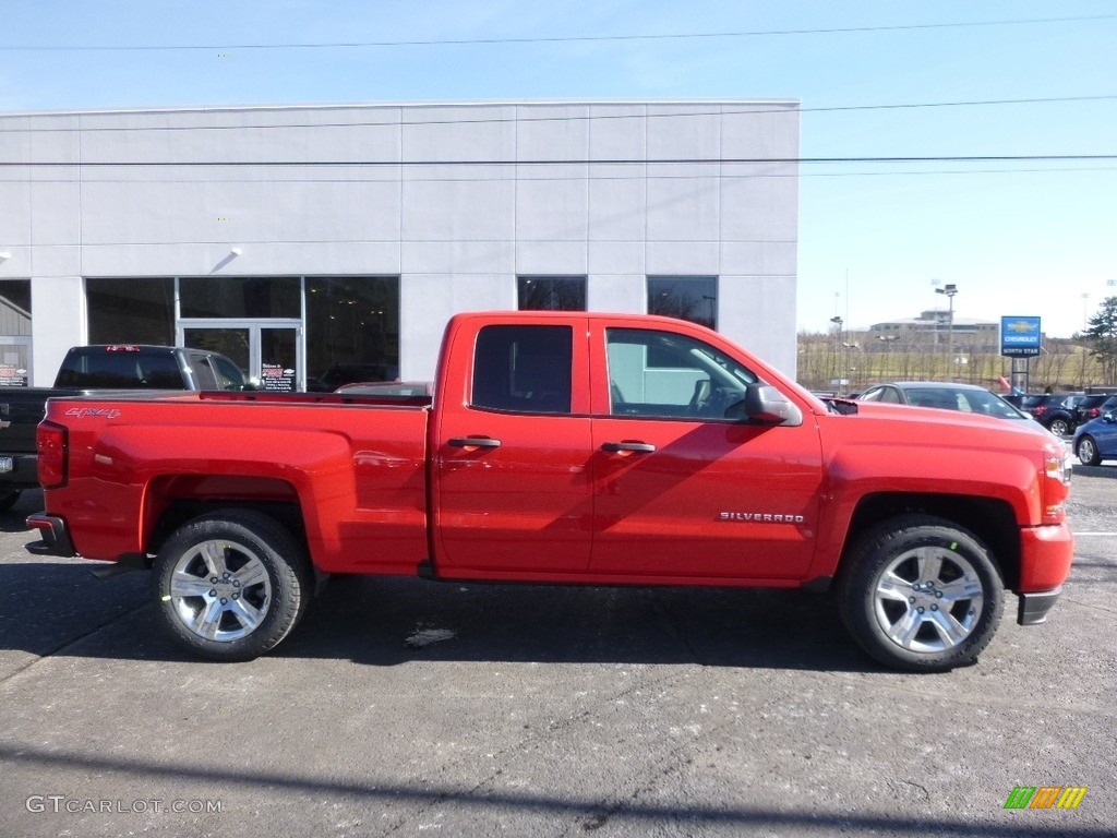 2017 Silverado 1500 Custom Double Cab 4x4 - Red Hot / Dark Ash/Jet Black photo #4