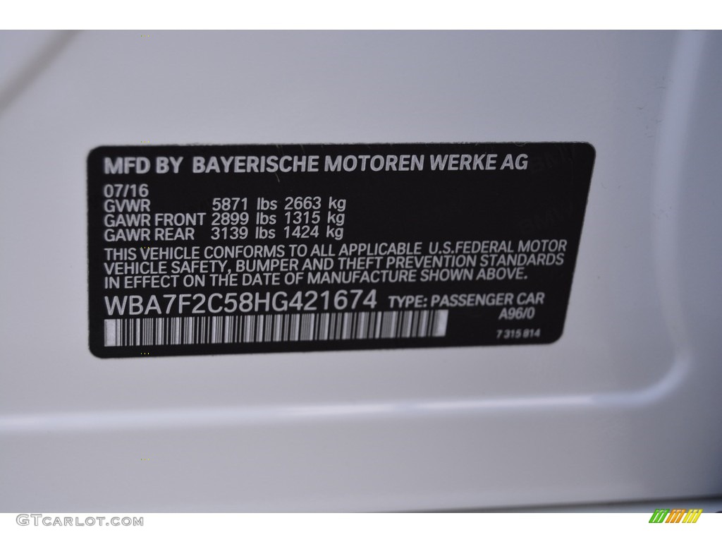 2017 7 Series 750i xDrive Sedan - Mineral White Metallic / Black photo #33